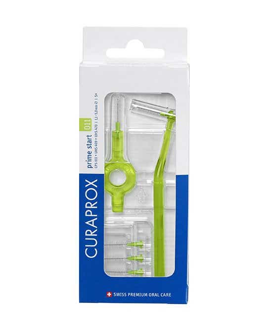 CPS CPS 11 PRIME START GREEN 5 INTERDENTAL BRUSHES 2 HANDLES