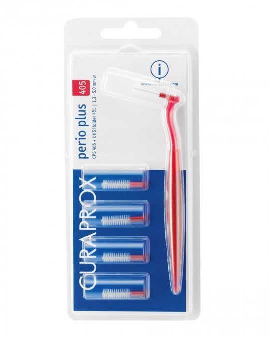 CPS CPS 405 PERIO PLUS RED 5 INTERDENTAL BRUSHES 1 HANDLE