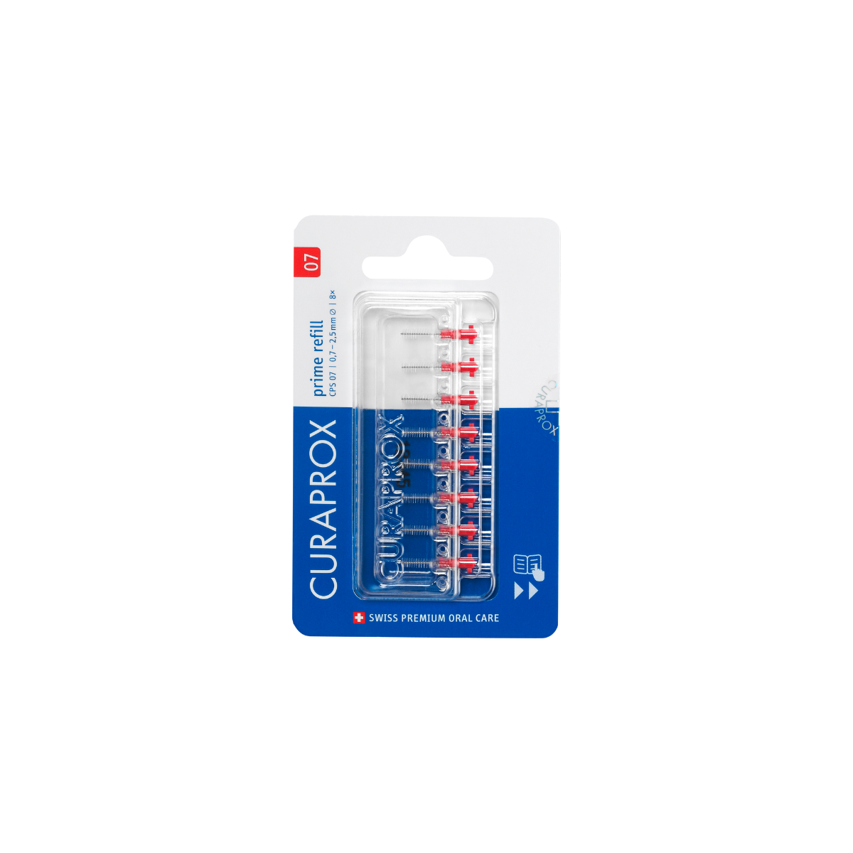 CURAPROX CPS 07 PRIME REFILL RED INTERDENTAL BRUSHES X8
