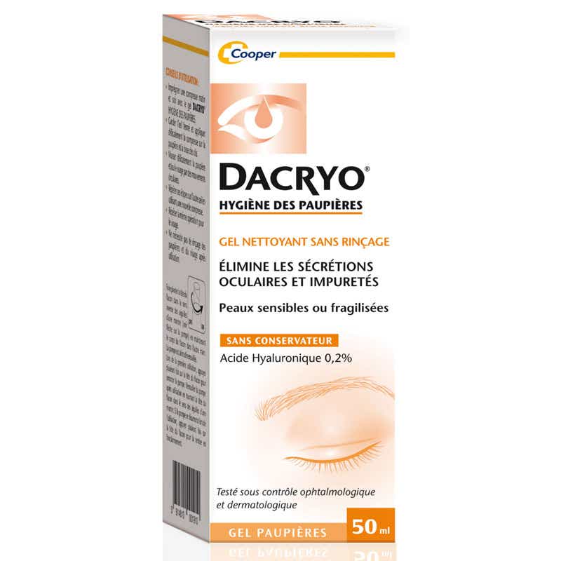 DACRYO NO-RINSE EYELID CLEANSER GEL FOR SENSITIVE OR WEAK SKIN 50ML