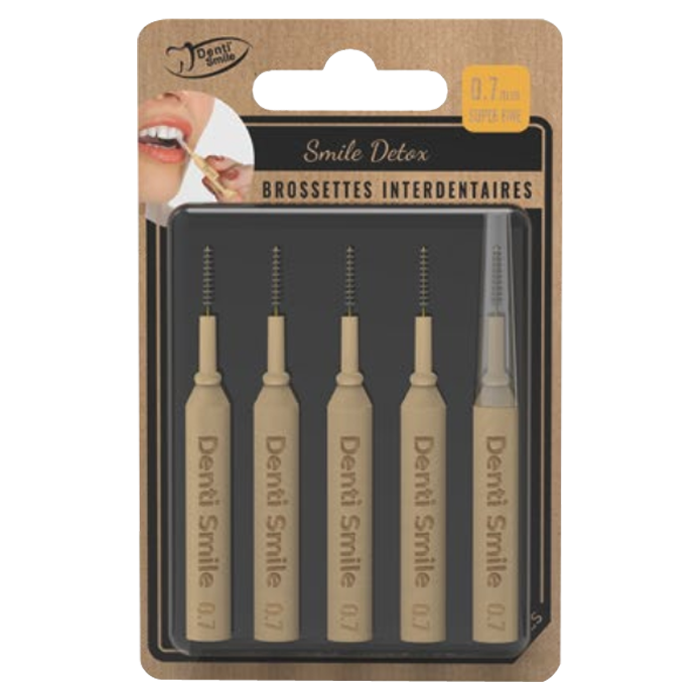 DENTI SMILE SMILE DETOX SUPERFINE BRUSHES 0 7MM 5 UNITS
