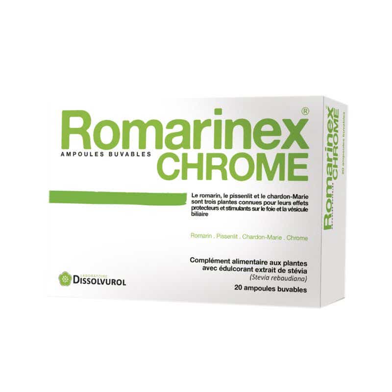 DISSOLVUROL ROMARINEX CHROME DETOX 20 DRINABLE AMPOULES