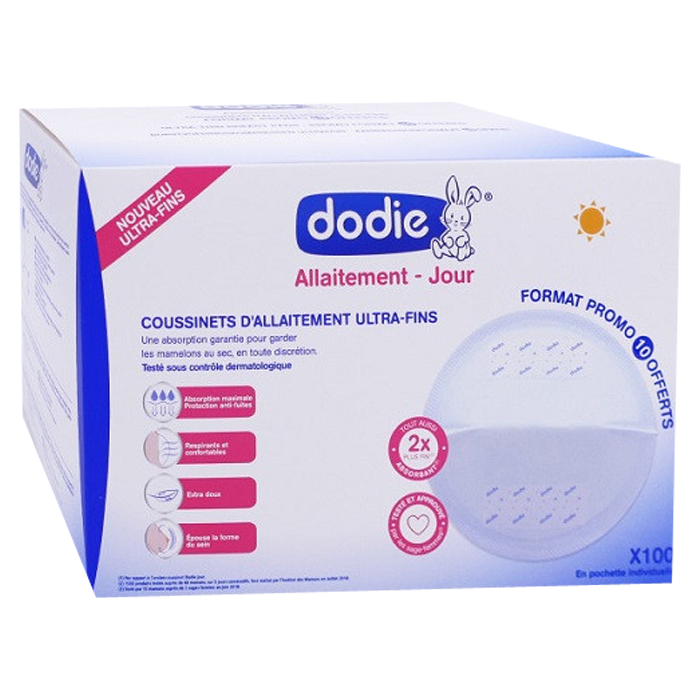 DODIE ULTRA-THIN DAY NURSING PADS 100 UNITS