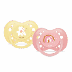DODIE DUO ANATOMICAL SILICONE PACIFIER SUNNY LIFE PINK 18 MONTHS AND UP