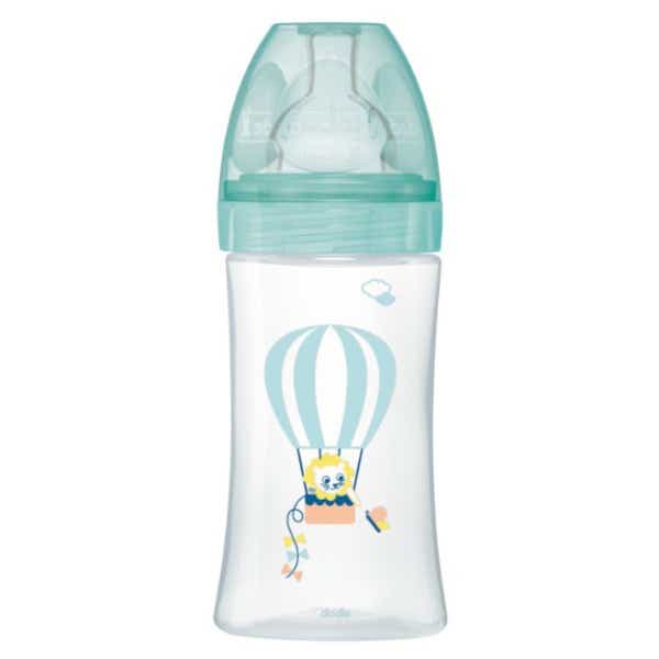 DODIE SENSATION ANTI COLIC BABY BOTTLE 0 6 MONTHS FLAT NIPPLE FLOW 2 270ML