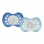 DODIE ANATOMICAL PACIFIERS LITTLE PRINCE NIGHT FOR 18 MONTHS SET OF 2 PACIFIERS