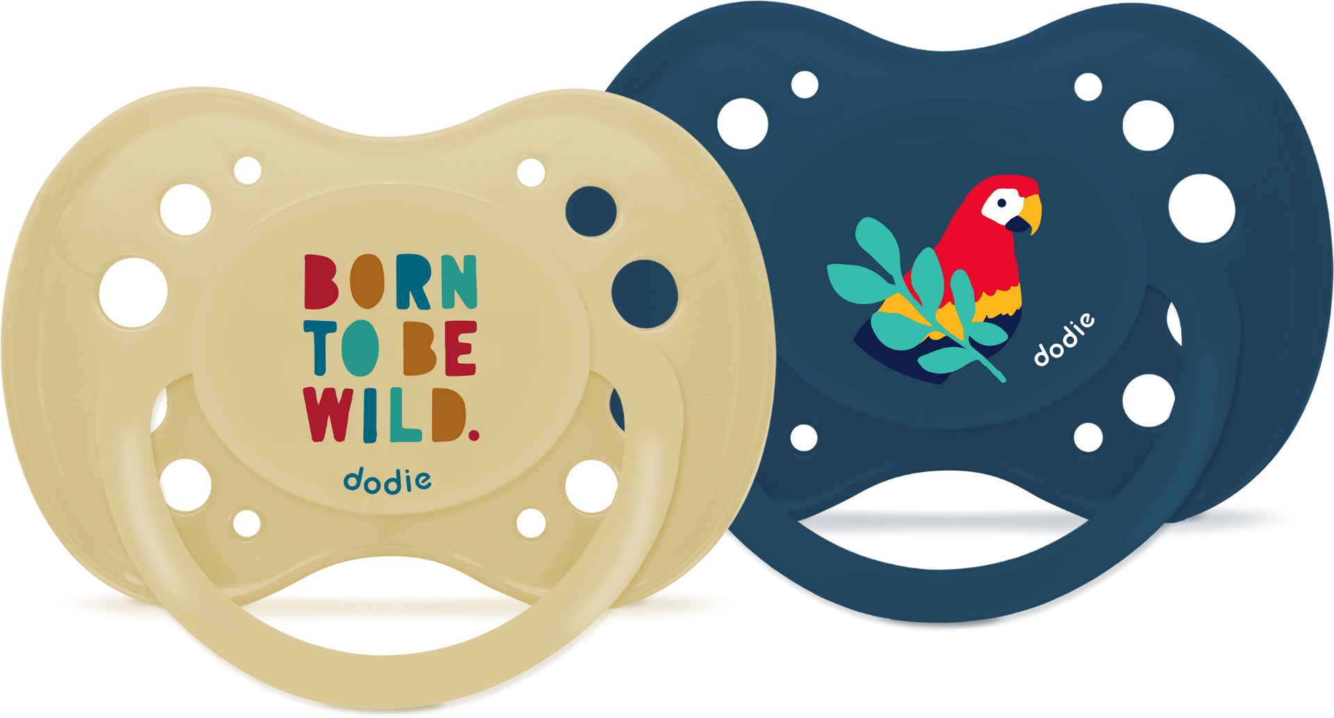 DODIE ANATOMICAL SILICONE ROCK PACIFIERS 18 MONTHS 2 UNITS