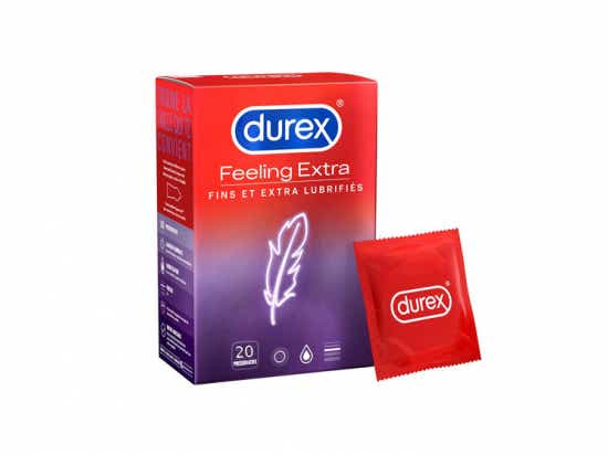 DUREX FEELING EXTRA CONDOMS 20 UNITS