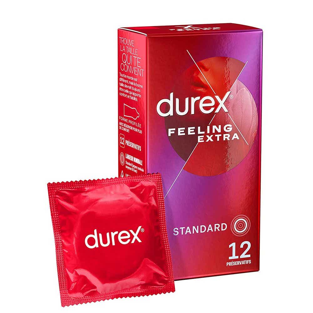 DUREX FEELING EXTRA THIN AND EXTRA LUBRICATED CONDOMS 12 UNITS