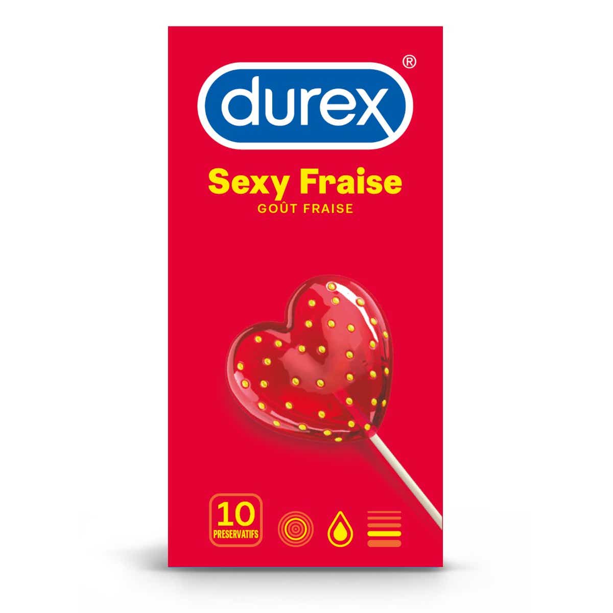 DUREX LOVE SEX SEXY STRAWBERRY 10 CONDOMS