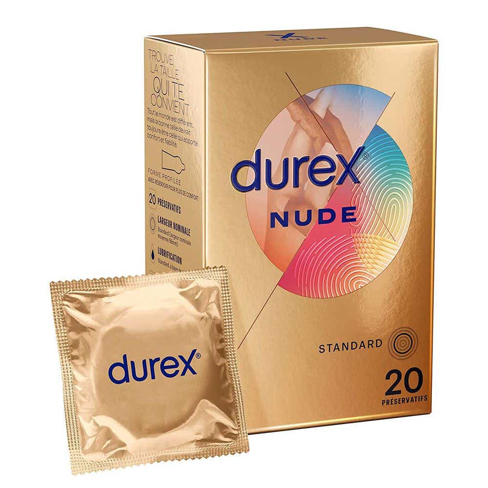 DUREX NUDE ULTRA FINE LUBRICATED CONDOMS 20 UNITS