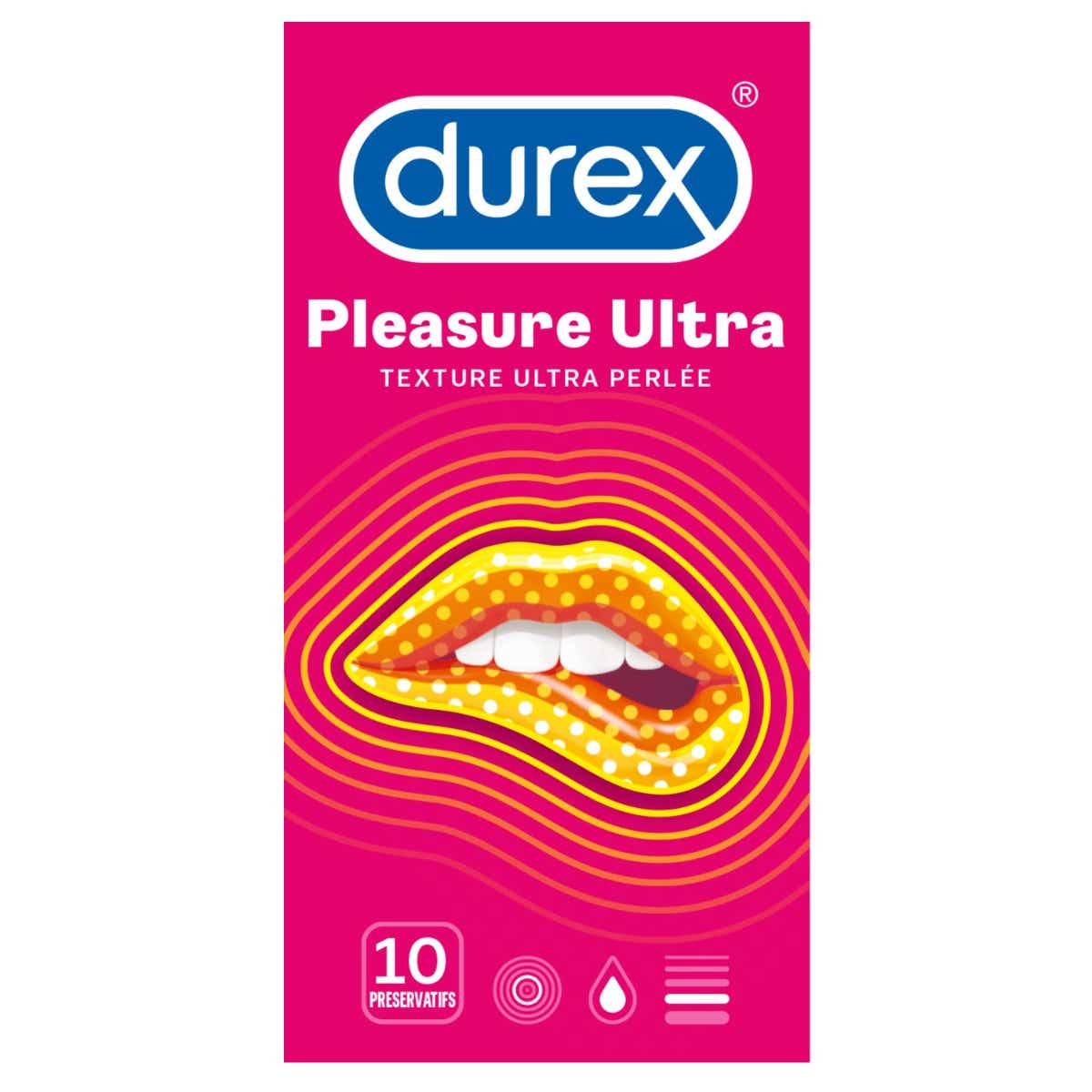 DUREX PLEASURE ULTRA LUBRICATED CONDOMS PEARL TEXTURE 10 UNITS