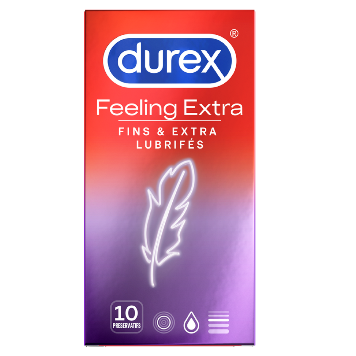 DUREX FEELING EXTRA CONDOMS 10 UNITS