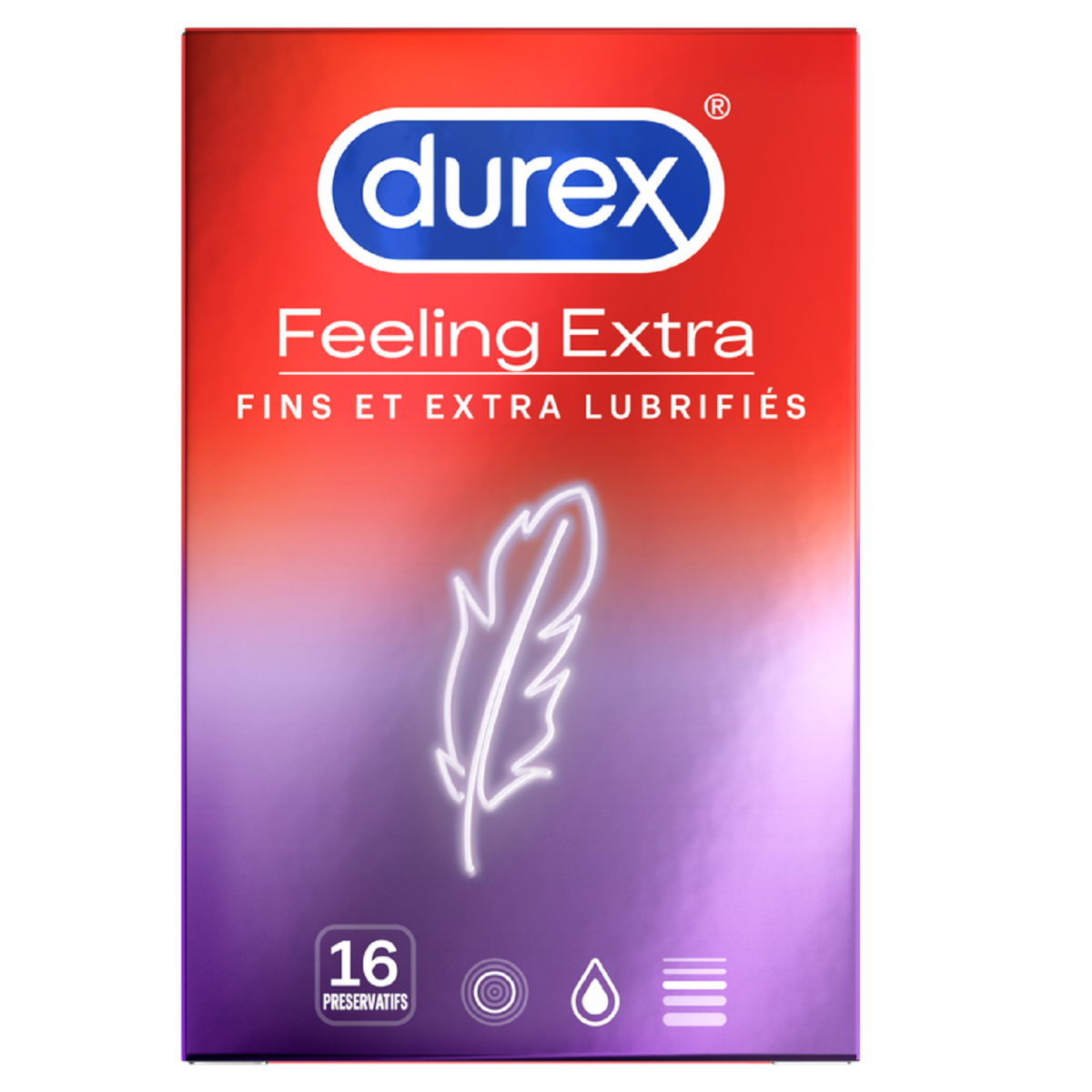 DUREX FEELING EXTRA CONDOMS 16 UNITS
