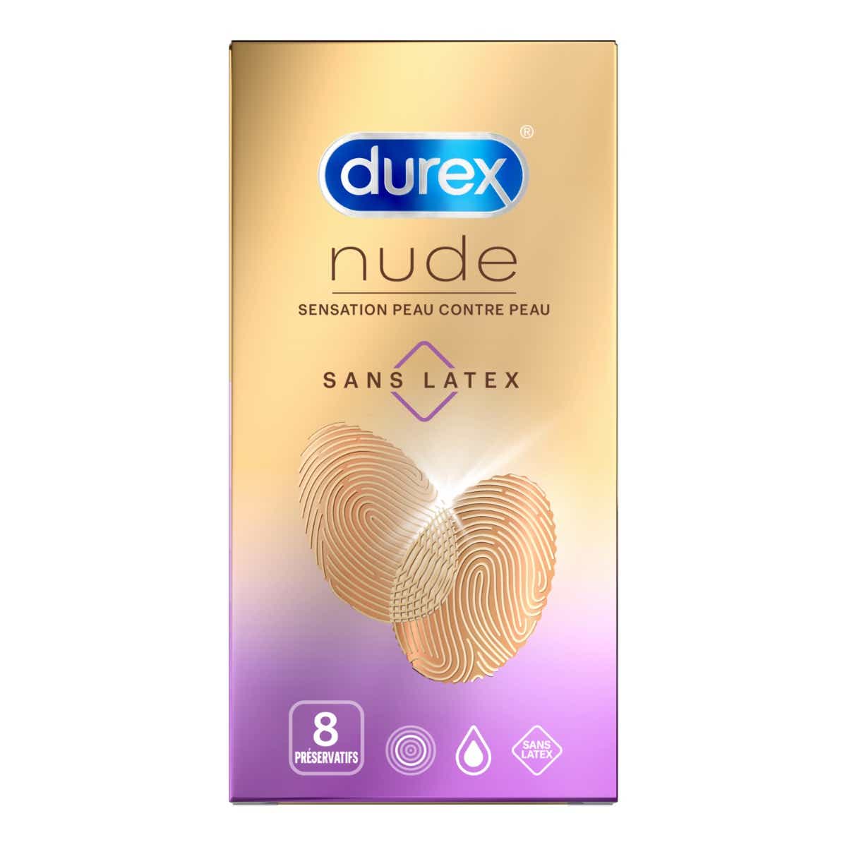 DUREX NUDE LATEX-FREE CONDOMS 8 UNITS