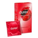DUREX SEXY STRAWBERRY EXTRA LUBRICATED CONDOMS STRAWBERRY FLAVOR 12 UNITS