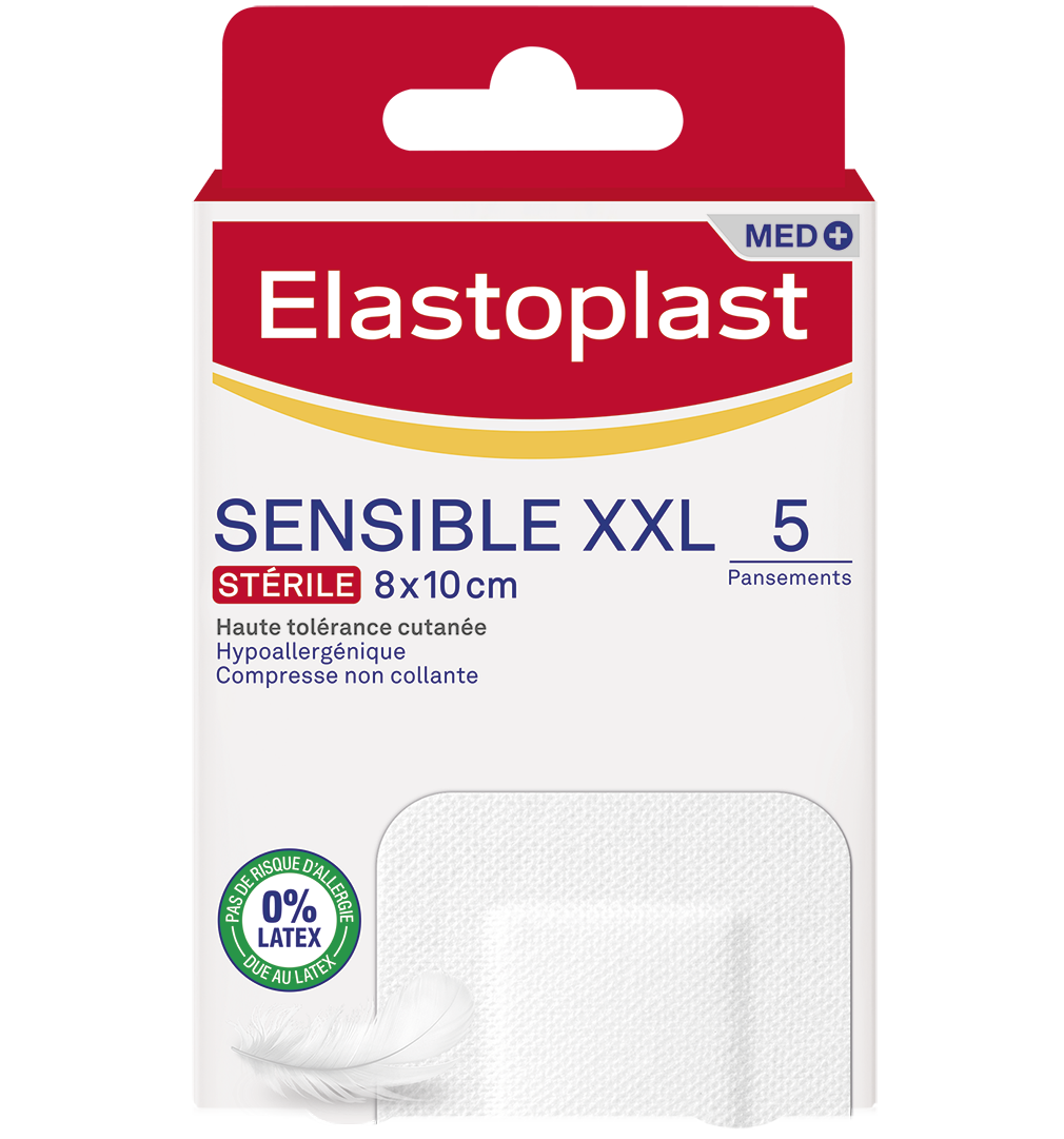 ELASTOPLAST SENSITIVE XXL STERILE DRESSINGS 8X10CM 5 UNITS