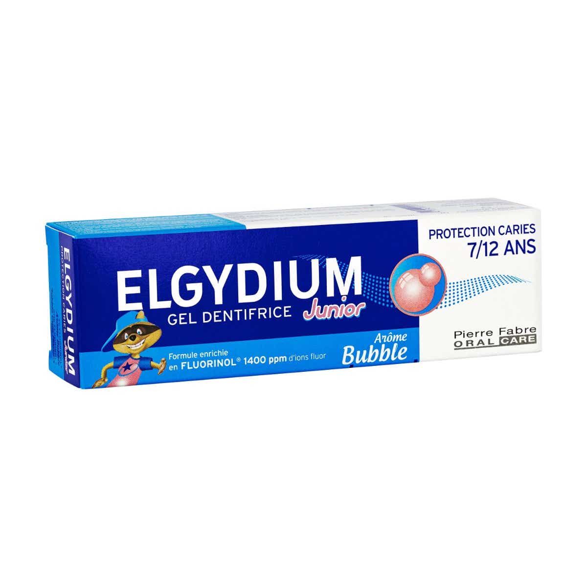 ELGYDIUM TOOTHPASTE GEL PROTECTION cavities JUNIOR BUBBLE 7 12 YEARS OLD 50ML