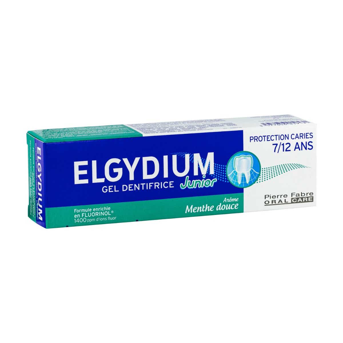 ELGYDIUM GEL TOOTHPASTE PROTECTION cavities SWEET MINT 7 TO 12 YEARS 50 ML