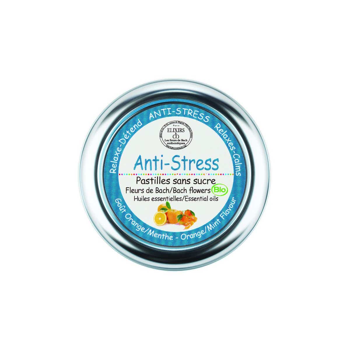 ELIXIRS AND CO BACH FLOWER PASTILLES ANTI-STRESS ESSENTIAL OILS 45G