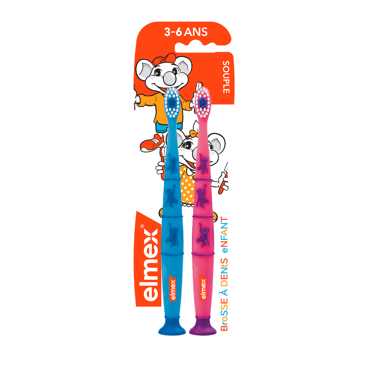 ELMEX TOOTHBRUSH FOR CHILDREN 3 6 YEARS OLD 2 UNITS