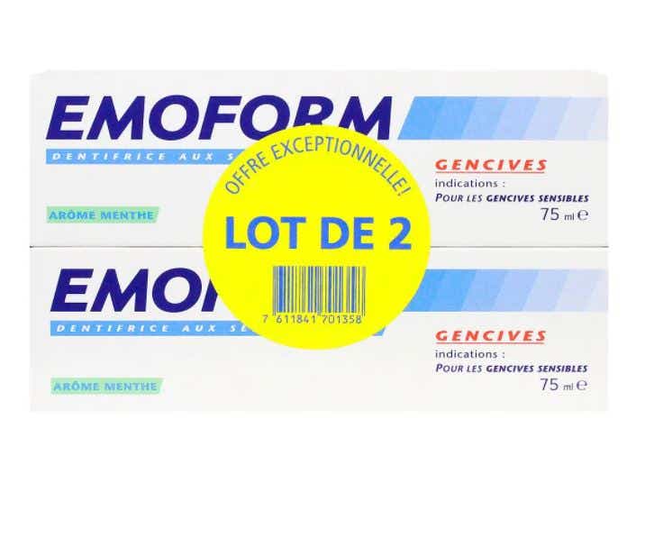 EMOFORM TOOTHPASTE GUMS MINT FLAVOR 2X75ML