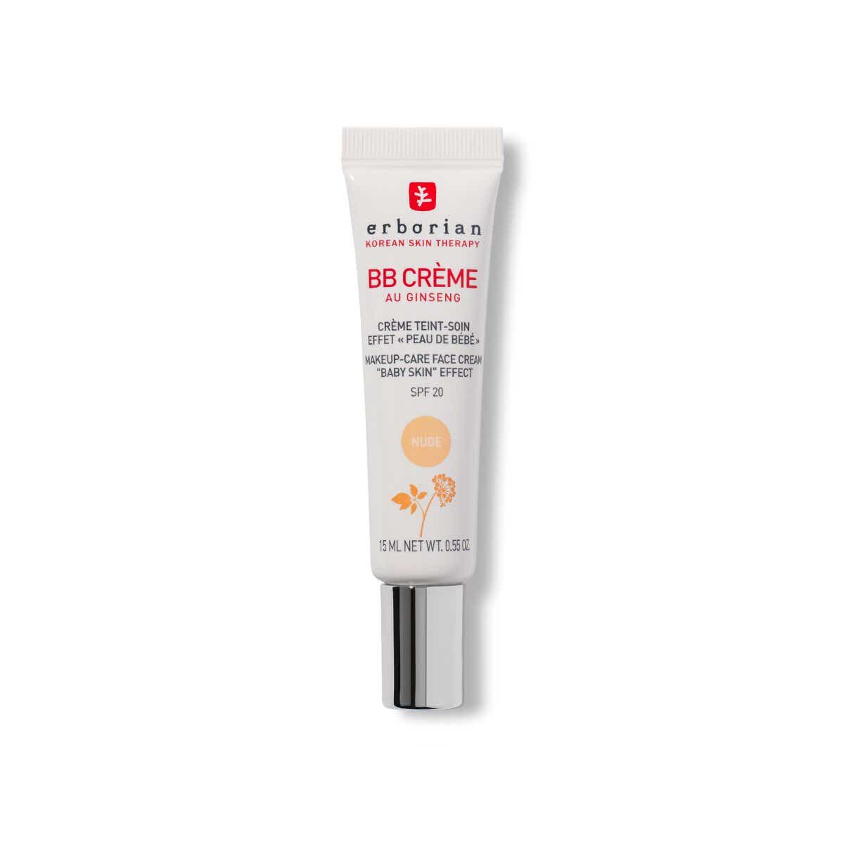 ERBORIAN BB CREAM WITH GINSENG SPF 20 NUDE SHADE ALL SKIN TYPES 15ML
