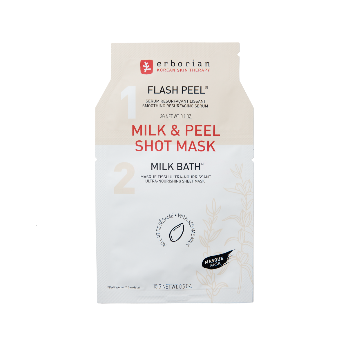 ERBORIAN MILK PEEL ULTRA NOURISHING CLOTH MASK FOR ALL SKIN TYPES 18G