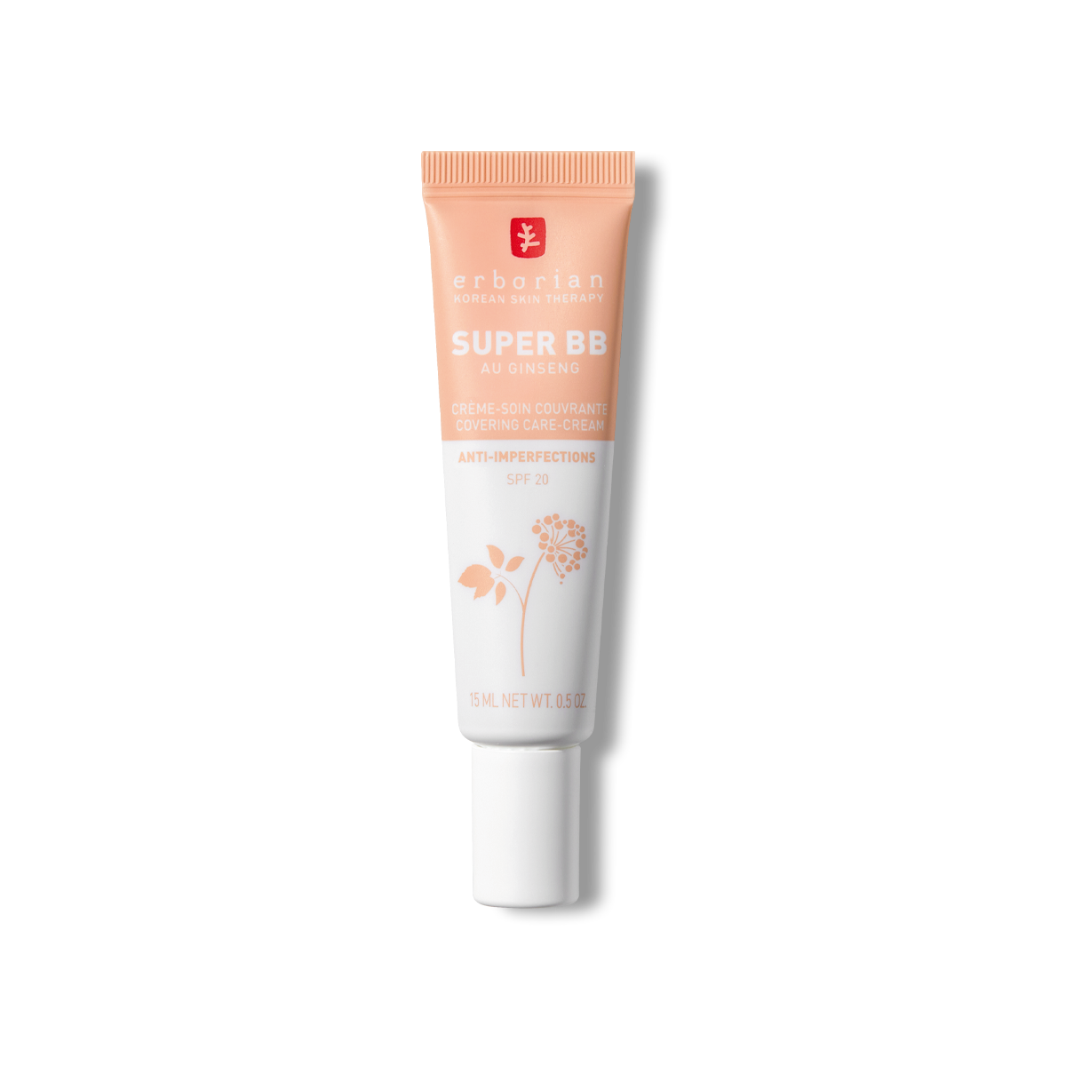 ERBORIAN SUPER BB CREAM COVERING CARE ANTI IMPERFECTIONS LIGHT TINTED SPF20 SKIN WITH IMPERFECTIONS 15ML