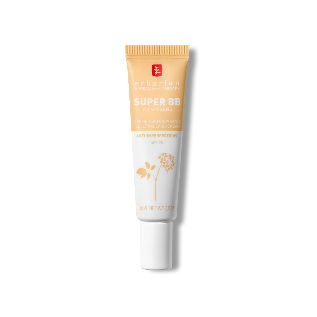 ERBORIAN SUPER BB CREAM COVERING CARE ANTI IMPERFECTIONS NUDE TINTED SPF20 SKIN WITH IMPERFECTIONS 15ML