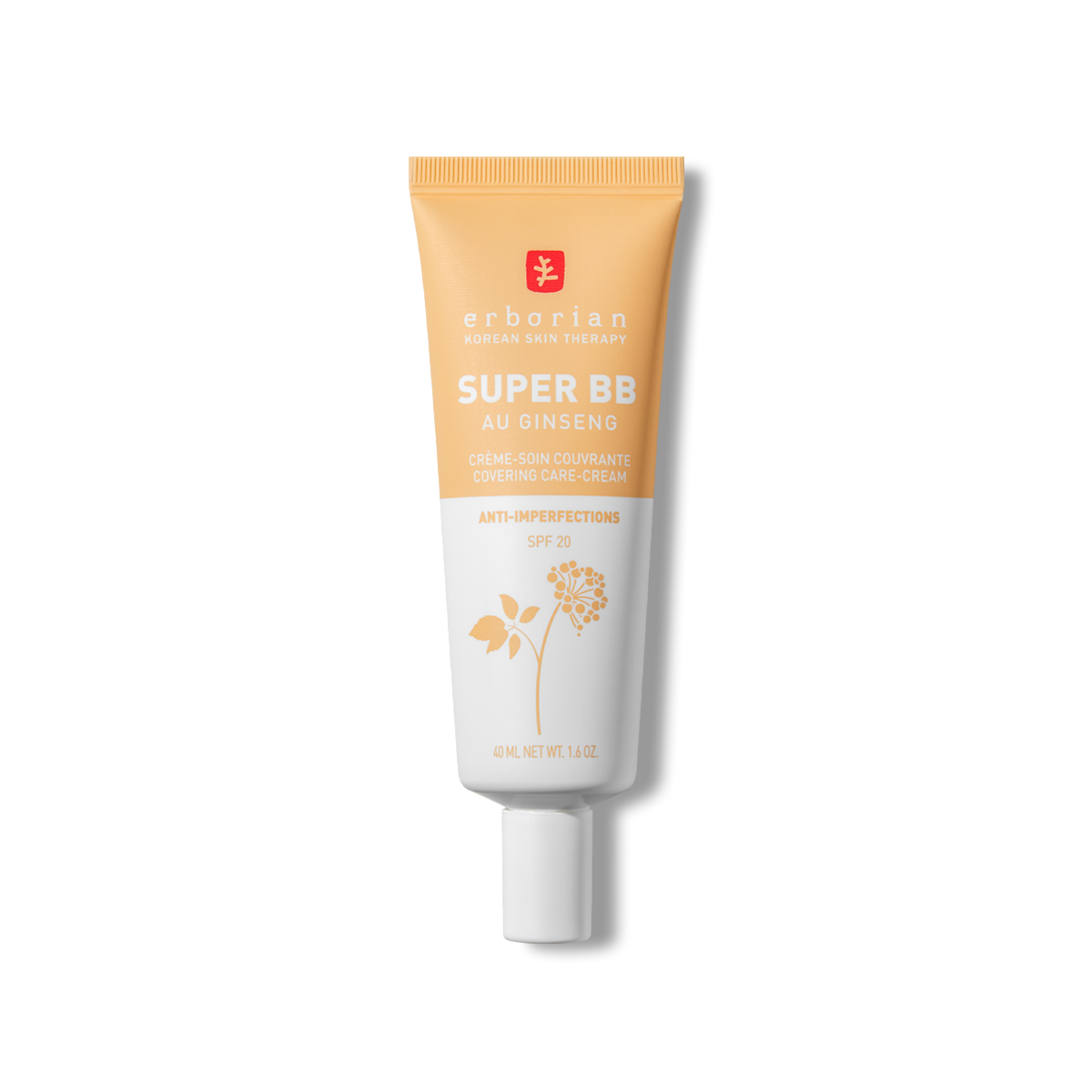 ERBORIAN SUPER BB CREAM ANTI IMPERFECTION COVERING CARE NUDE TINTED SPF20 SKIN WITH IMPERFECTIONS 40ML