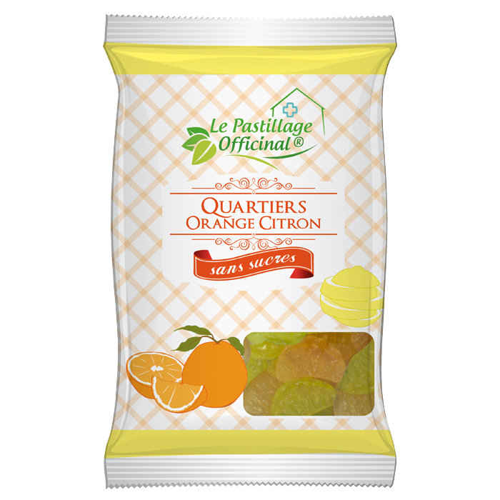 ESTIPHARM LE PASTILLAGE OFFICINAL ORANGE LEMON PASTILLES WITHOUT SUGAR 80G
