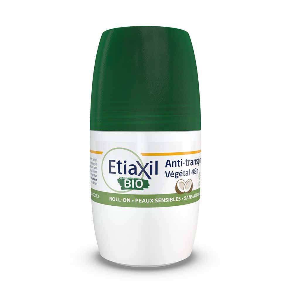 ETIAXIL VEGETABLE ANTI-PERSPIRANT DEODORANT 48H COCONUT SCENT ROLL ON ORGANIC SENSITIVE SKIN 50ML