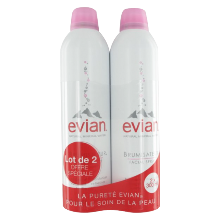EVIAN MIST 2 BOTTLES OF 300ML