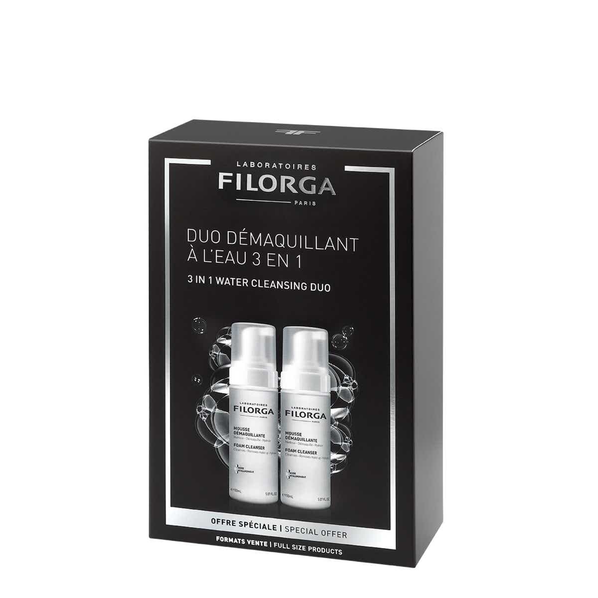FILORGA DUO WATER MAKE-UP REMOVER FOAM 3 IN 1 2X150ML