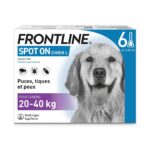 FRONTLINE SPOT ON DOGS 20 TO 40KG 6 PIPETTES OF 268ML