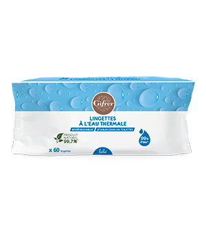 GIFRER BABY BIODEGRADABLE WIPES WITH AUVERGNE THERMAL WATER 60 UNITS