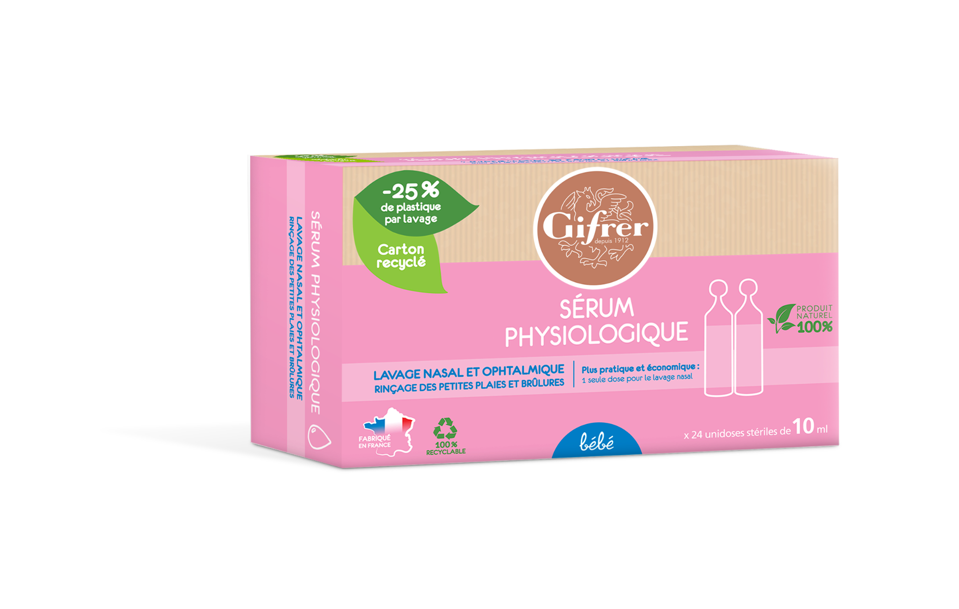 GIFRER PHYSIOLOGICA PHYSIOLOGICAL SERUM 24 SINGLE DOSE OF 10ML