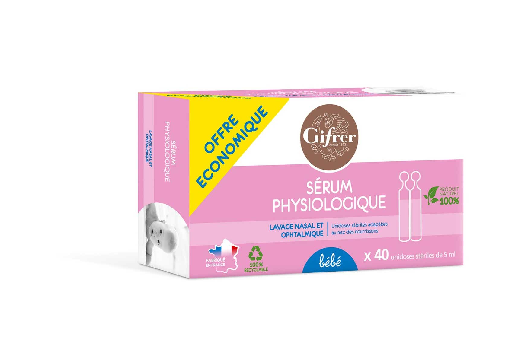 GIFRER PHYSIOLOGICA BABY PHYSIOLOGICAL SERUM 40X5ML