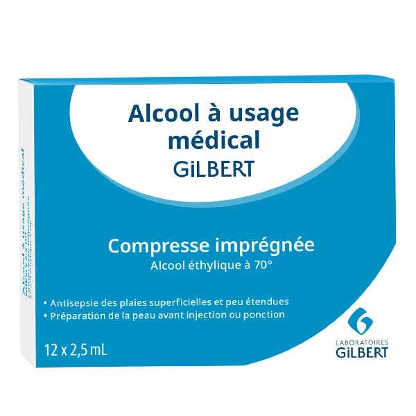 GILBERT ALCOHOL COMPRESSES 12 UNITS