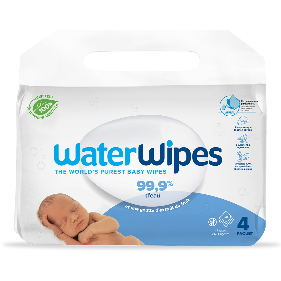 GILBERT WATERWIPES 4 PACKS OF 60 WIPES