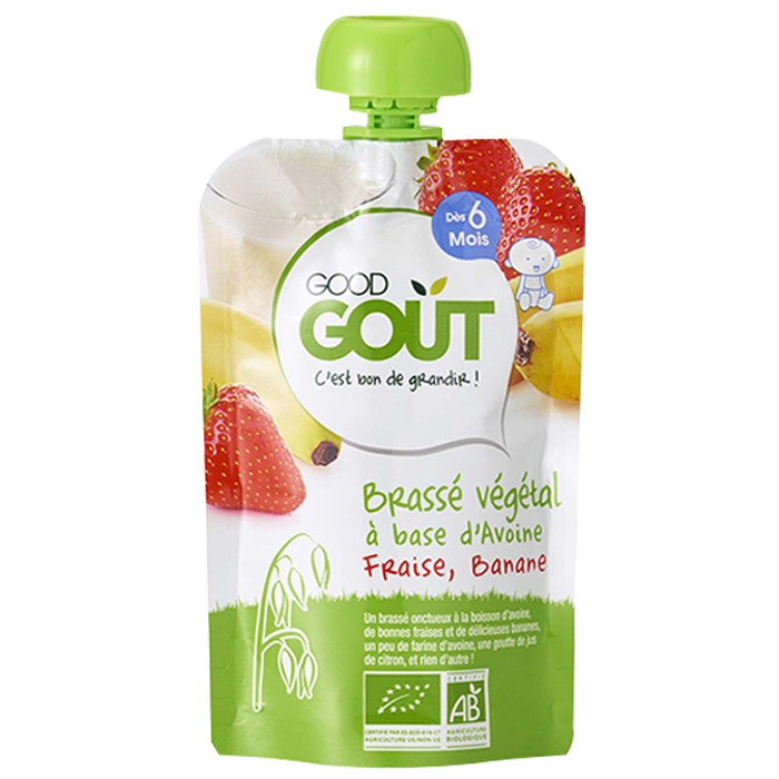 GOOD GOUT BREWED VEGETABLE OATS STRAWBERRY BANANA 6 MONTHS 90G