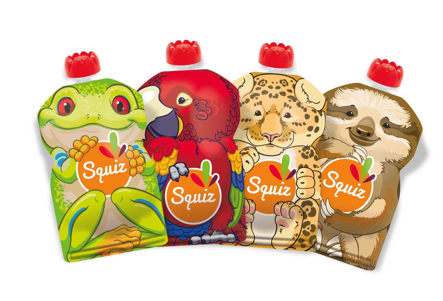 AMAZONIA REUSABLE BOTTLES 4X130ML 1 SQUIZ ZIP