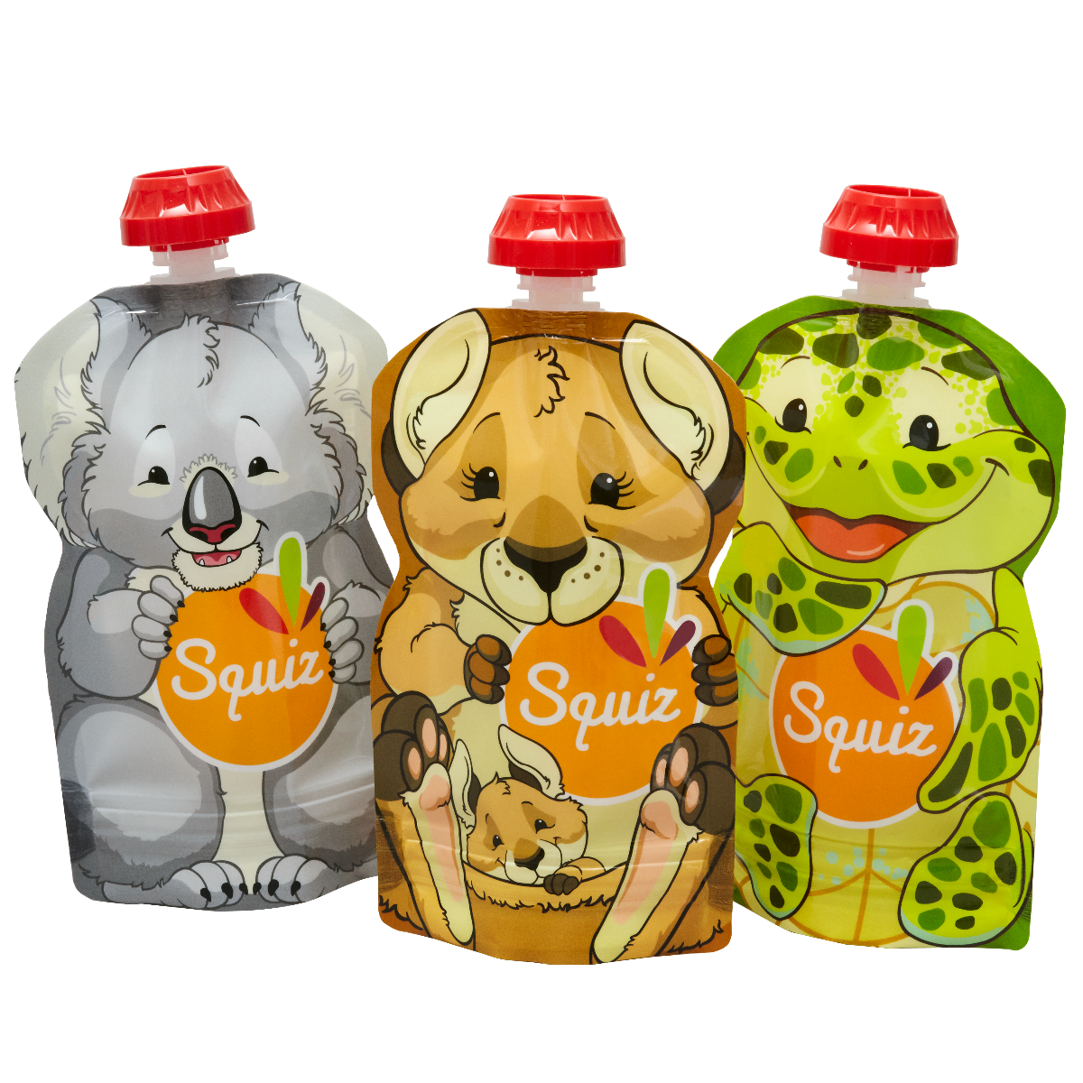 REUSABLE BOTTLES AUSTRALIA 3X130ML 1 SQUIZ ZIP