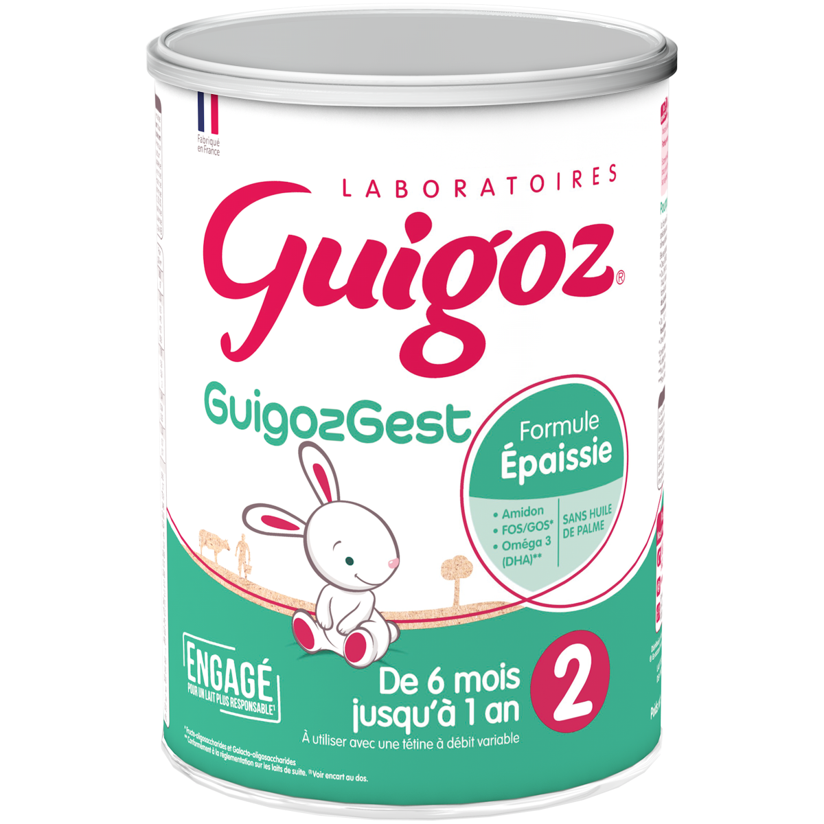 GUIGOZGEST MILK POWDER 2ND AGE THICKENED FORMULA FROM 6 MONTHS TO 1 YEAR 780G