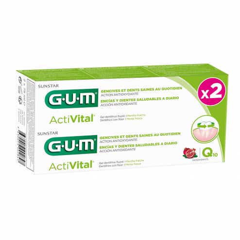 GUM ACTIVITAL TOOTHPASTE Q10 PACK OF 2 X 75ML