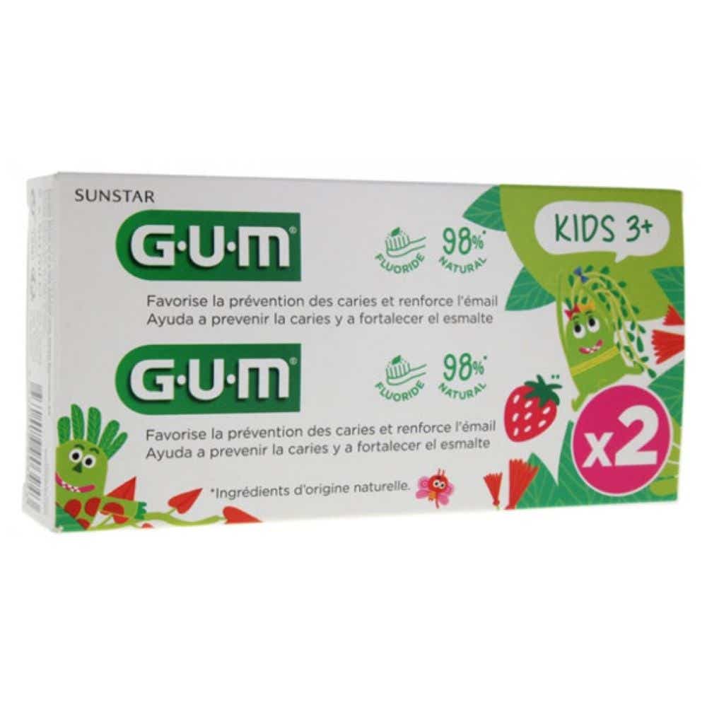 GUM TOOTHPASTE KIDS 2 6 YEARS STRAWBERRY FLAVOR 2X50ML