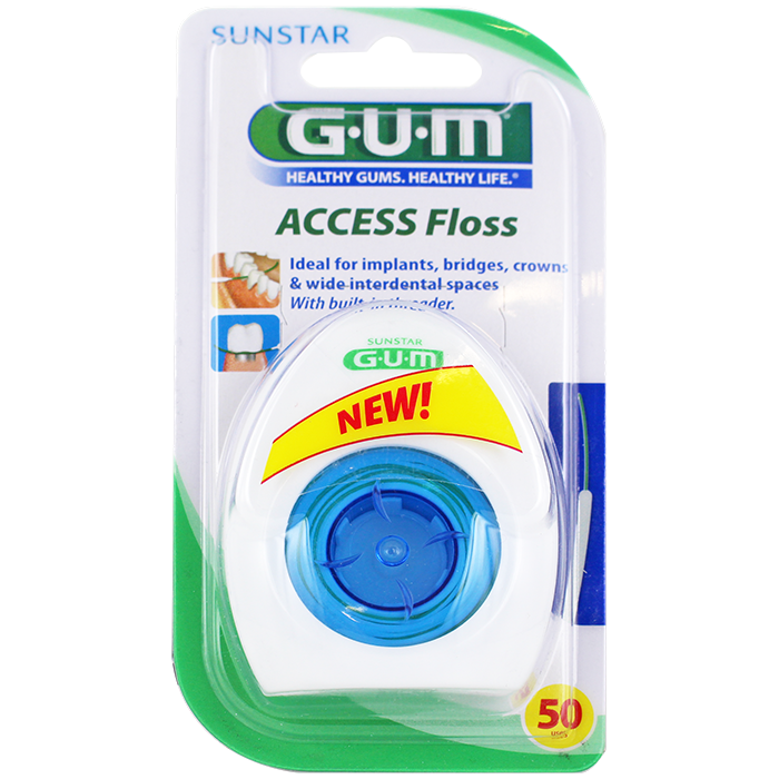 GUM DENTAL FLOSS ACCESS FLOSS 50 USES 1 UNIT