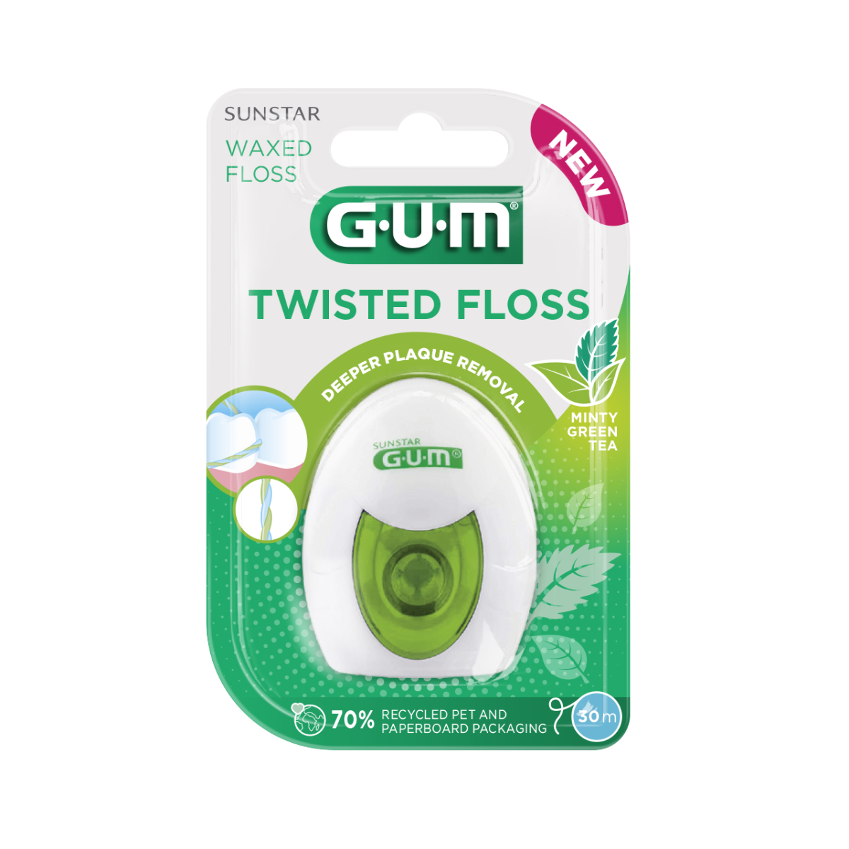 GUM TWISTED FLOSS DENTAL FLOSS 30M
