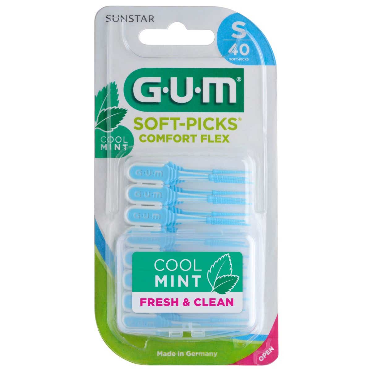 GUM SOFT PICKS COMFORT FLEX INTERDENTAL BRUSHES SMALL 40 UNITS